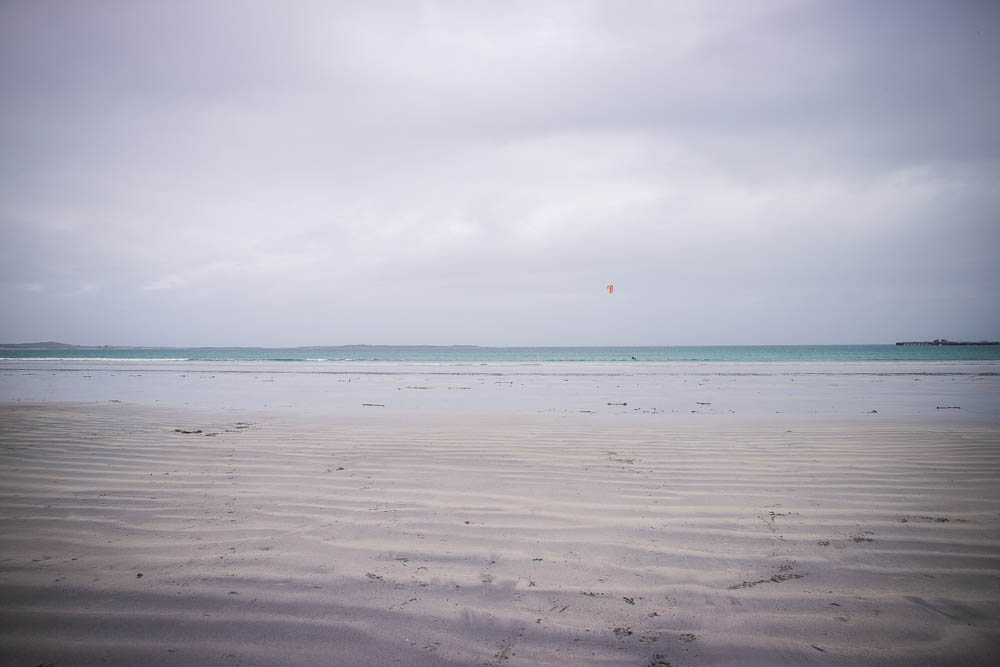 A sandy beach in Scotland.