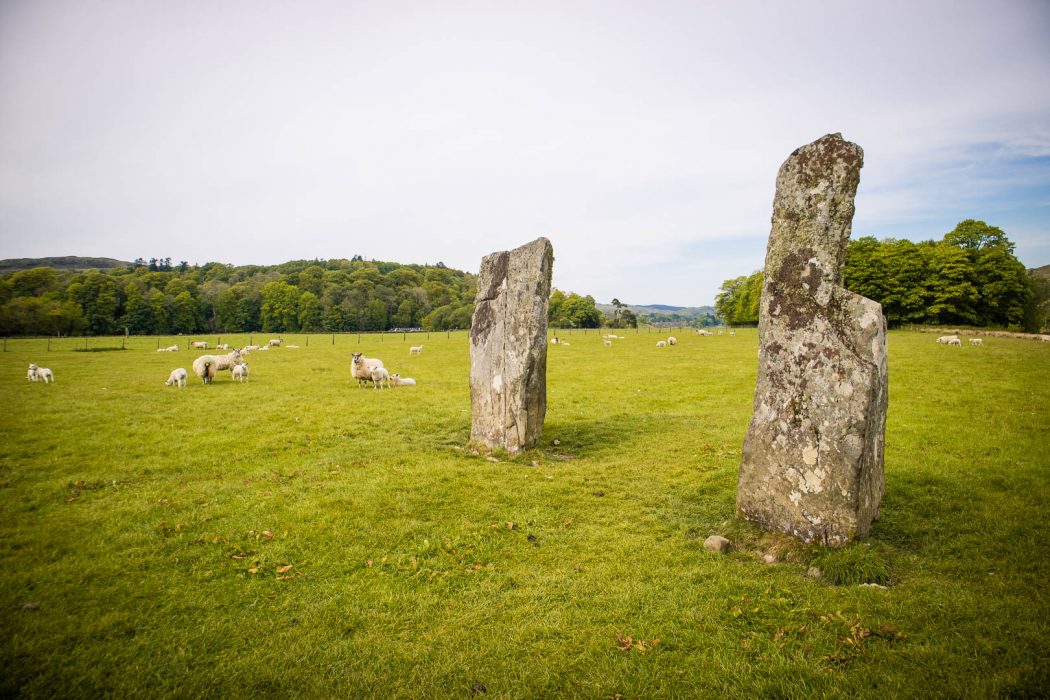 Standing Stones in Kilmartin Glen in Scotland.