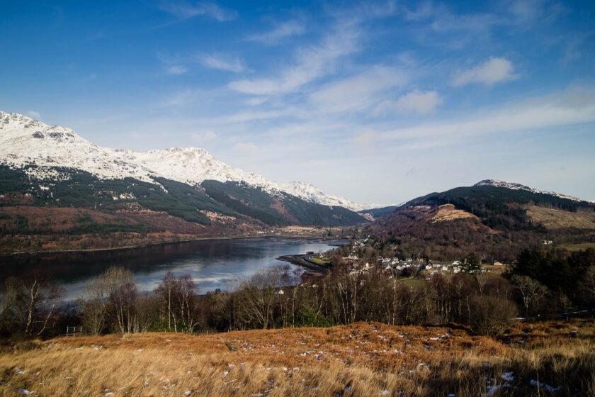 View of Arrochar from the Three Lochs Way