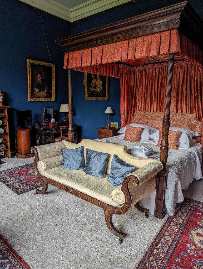 A grand bedroom at Cambo House