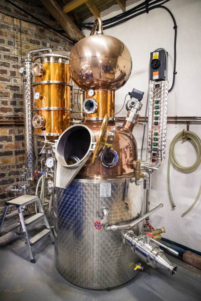 Copper still at Kintyre Gin Distillery