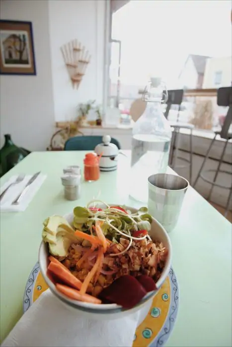 Healthy brunch salad bowl at Hello Darling in Toronto
