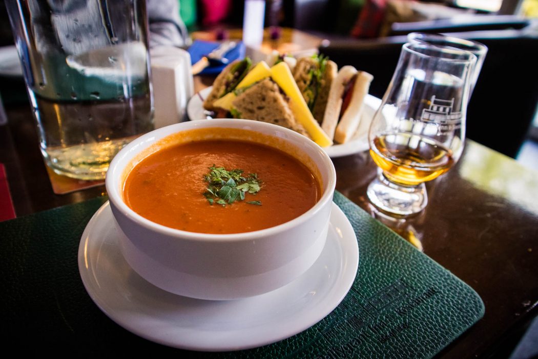 Tomato soup - Lunch at the Ballygrant Inn on Islay