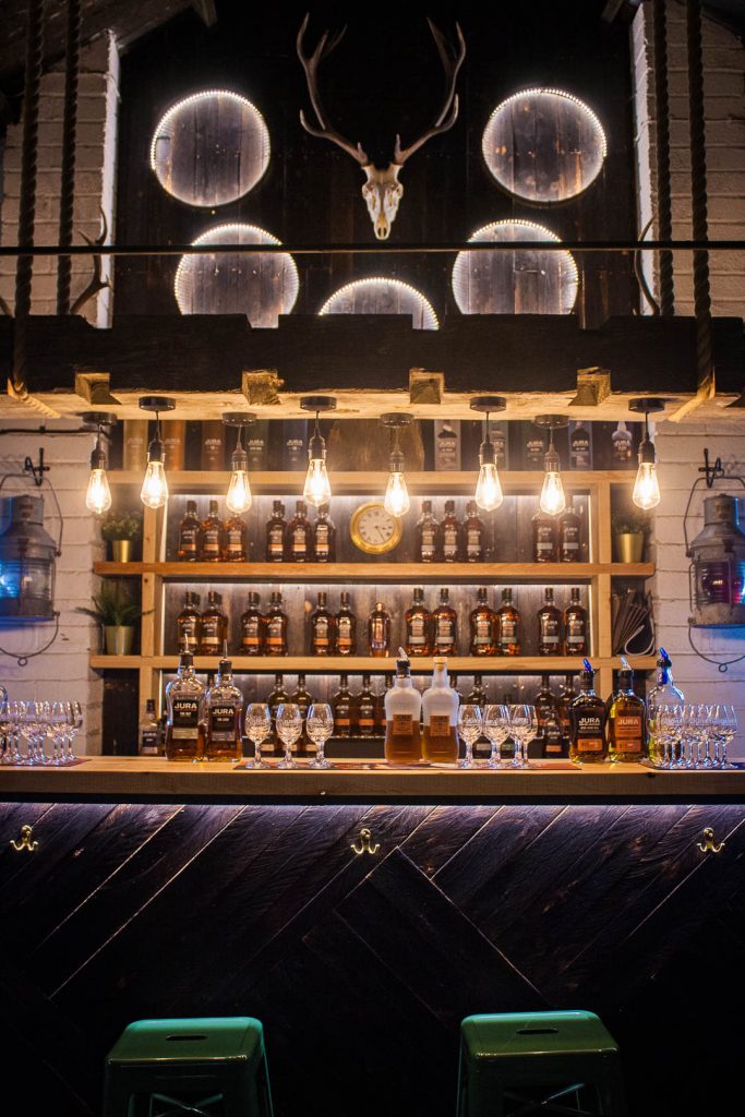 Tasting room at the Jura Whisky Distillery