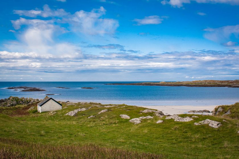 a bothy by the beach on Oronsay