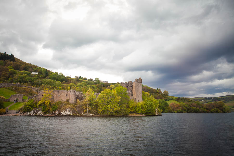 Urquhart Castle on the shore of the loch is the absolute highlight of a day tour to Loch Ness.