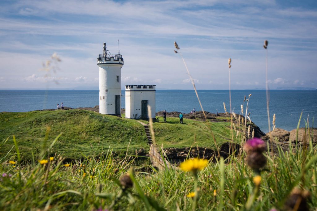 Elie Ness Lighthouse on the Fife Coastal Path