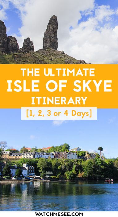 Planning a trip to the Isle of Skye? Use my ultimate Isle of Skye itinerary to figure out how to spend 1, 2, 3 or 4 days on the island. Get the most out of your visit to Skye, make sure you see the iconic sites like the Fairy Glen in the Quiraing mountains or Neist Point lighthouse, but also spend some time off the beaten track. A must-read for a Scotland road trip!