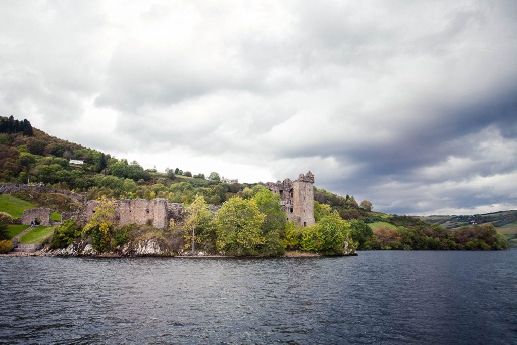 Urquhart Castle on the shore of the loch is the absolute highlight of a day tour to Loch Ness.