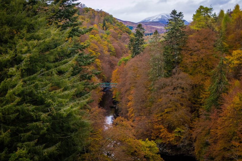 autumn colours in perthshire in scotland