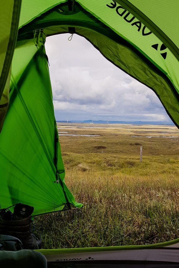 Wild camping near the Lady of the Isles in South Uist.