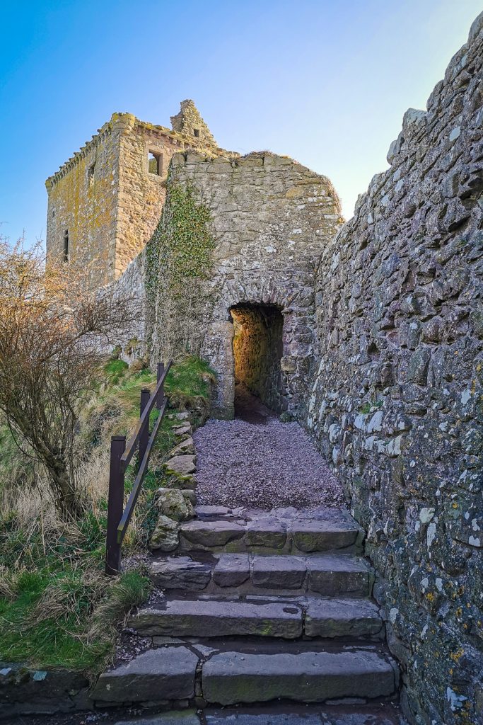 The tower house at Dunnottar Castle in Scotland