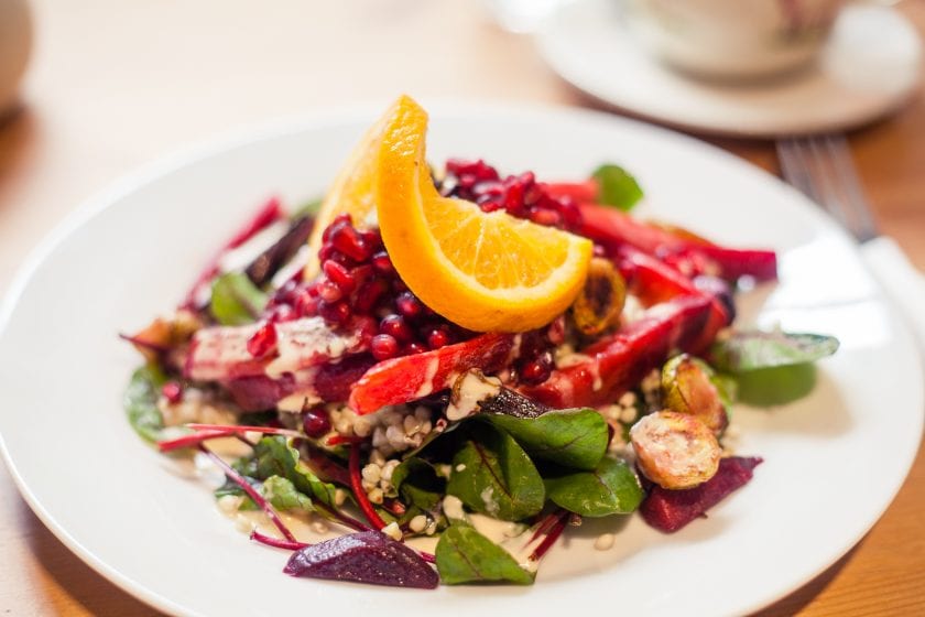 A hearty winter salad at Holy Cow in Edinburgh's New Town.