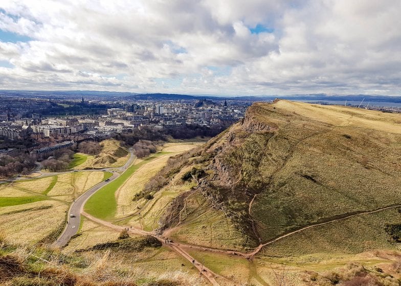 The view over Edinburgh from Arthur Seat