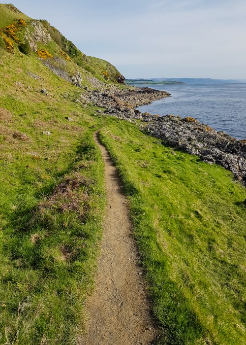 A coastal path near Kilchattan Bay on the Isle of Bute.