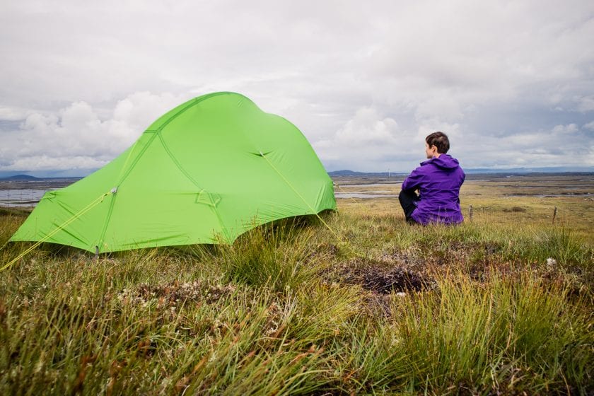 Wild camping on South Uist.