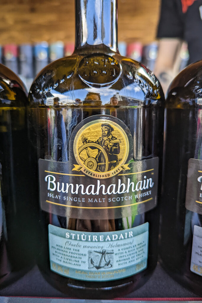 bottle of bunnahabain whisky