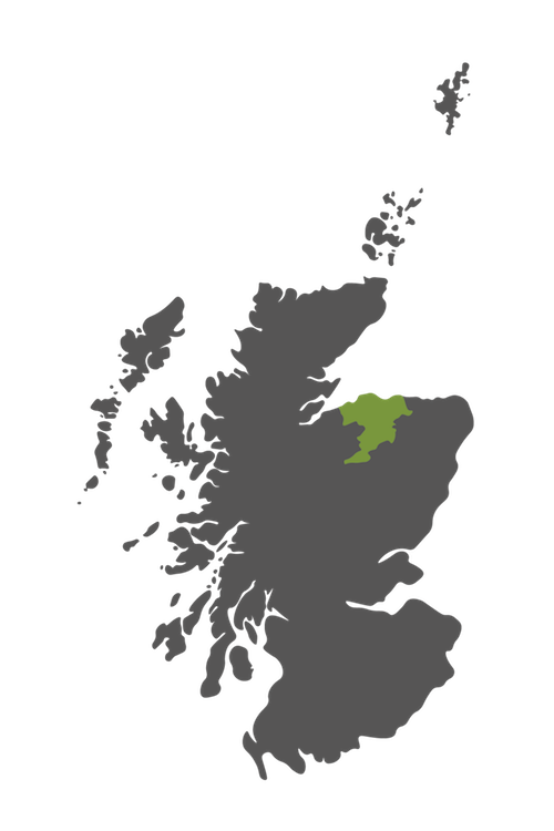 moary and speyside map scotland