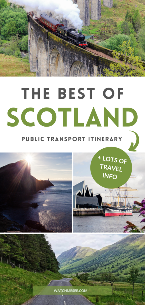 Want to avoid soaring petrol prices or travel more eco-friendly? Use this Scotland itinerary by public transport and travel by bus & train!