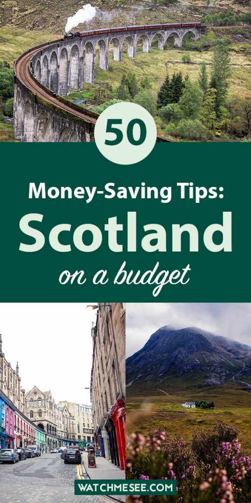 Learn how to travel Scotland on a budget! Visit Scotland without breaking the bank by following these 50 money-saving tips!